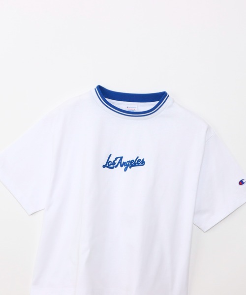 Champion（チャンピオン）の「【Champion/チャンピオン】レディース ショートスリーブTシャツ（ワンピース・レディース・ブラック系その他/ブルー系その他2/ブルー系その他3/イエロー系その他3/ネイビー/ホワイト・MEDIUM/LARGE）」の15枚目の写真