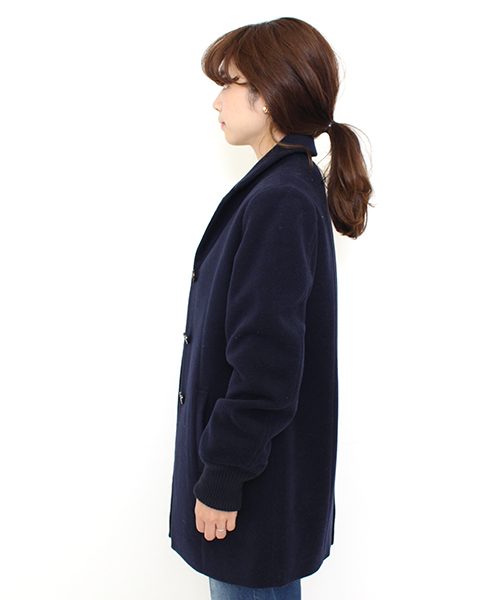 Kastane（カスタネ）の「リブ付チェスターコート（チェスターコート・レディース・ネイビー/キャメル/アイボリー・FREE）」の6枚目の写真