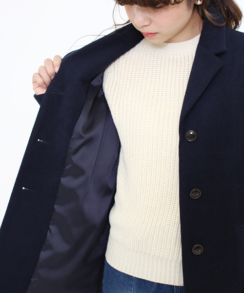 Kastane（カスタネ）の「リブ付チェスターコート（チェスターコート・レディース・ネイビー/キャメル/アイボリー・FREE）」の15枚目の写真