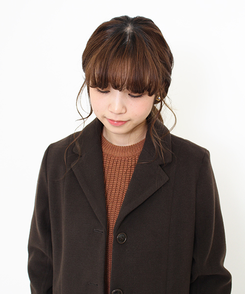 Kastane（カスタネ）の「リブ付チェスターコート（チェスターコート・レディース・ネイビー/キャメル/アイボリー・FREE）」の9枚目の写真