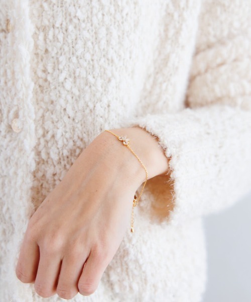flower(フラワー)の「ビジューリボンブレスレット(ブレスレット・レディース・ゴールド/シルバー・FREE)」の7枚目の写真
