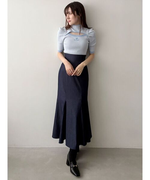 MARY QUANTコラボ バイカラーカットアウトリブニット MARY QUANTコラボ】バイカラーカットアウトリブニット - メルカリ