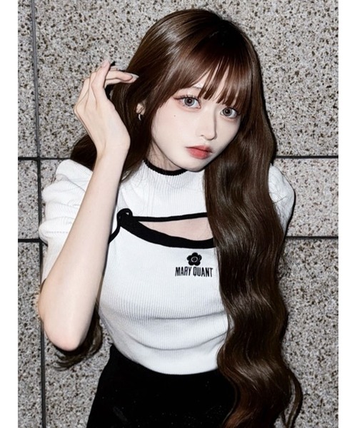 MERCURYDUO（マーキュリーデュオ）の「【MARY QUANTコラボ】バイカラーカットアウトリブニット（ニット/セーター・レディース・オフホワイト/ライトグレー/ライトブルー・FREE）」の15枚目の写真