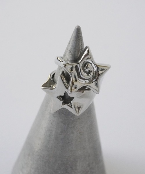 Port(ポート)の「【 Port / ポート 】 スター モチーフ オープン リング ( 2個セット )(リング・レディース・ゴールド/シルバー・FREE)」の5枚目の写真