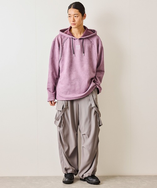JUNRED（ジュンレッド）の「スエードタッチカットオフプルオーバー（パーカー・メンズ・パープル/チャコールグレー・S/M/L）」の16枚目の写真