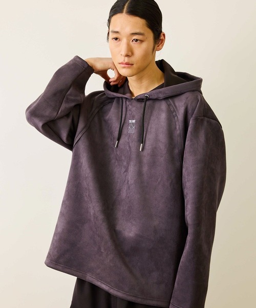 JUNRED（ジュンレッド）の「スエードタッチカットオフプルオーバー（パーカー・メンズ・パープル/チャコールグレー・S/M/L）」の22枚目の写真