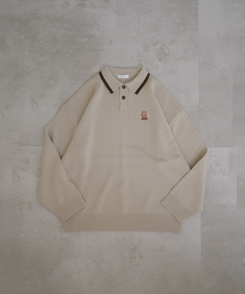 epnok(エプノック)の「OJISANニットポロ(ニット/セーター・メンズ・モカ/ブラック・MEDIUM/SMALL/LARGE)」の17枚目の写真