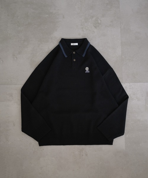 epnok(エプノック)の「OJISANニットポロ(ニット/セーター・メンズ・モカ/ブラック・MEDIUM/SMALL/LARGE)」の18枚目の写真