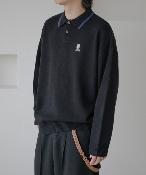 epnok(エプノック)の「OJISANニットポロ(ニット/セーター・メンズ・モカ/ブラック・MEDIUM/SMALL/LARGE)」の20枚目の写真