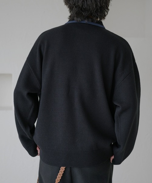 epnok(エプノック)の「OJISANニットポロ(ニット/セーター・メンズ・モカ/ブラック・MEDIUM/SMALL/LARGE)」の21枚目の写真