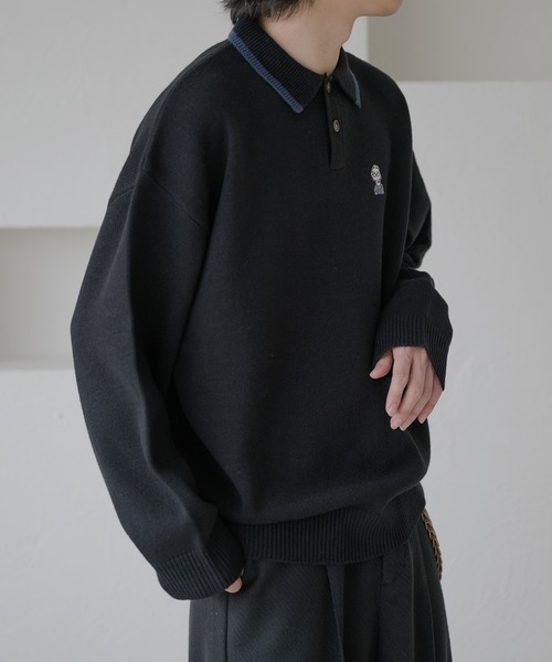 epnok(エプノック)の「OJISANニットポロ(ニット/セーター・メンズ・モカ/ブラック・MEDIUM/SMALL/LARGE)」の22枚目の写真