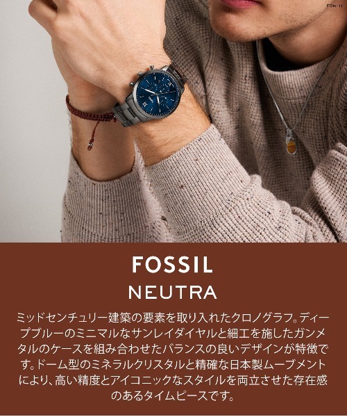 FOSSIL(フォッシル)の「フォッシル 腕時計 メンズ アナログ ステンレス FS6111(アナログ腕時計・メンズ・ガンメタ・FREE)」の8枚目の写真