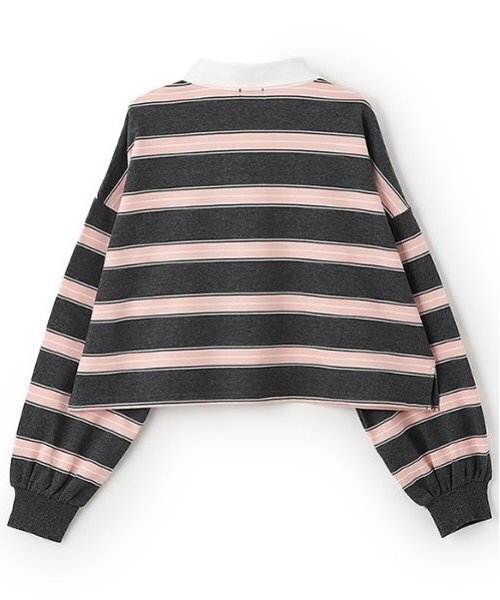 LOVETOXIC（ラブトキシック）の「【LTXC】クロップドラガーシャツ（Tシャツ/カットソー・キッズ・オフホワイト/チャコール・L:160cm/S:140cm/M:150cm）」の9枚目の写真