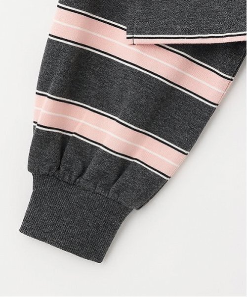 LOVETOXIC（ラブトキシック）の「【LTXC】クロップドラガーシャツ（Tシャツ/カットソー・キッズ・オフホワイト/チャコール・L:160cm/S:140cm/M:150cm）」の12枚目の写真