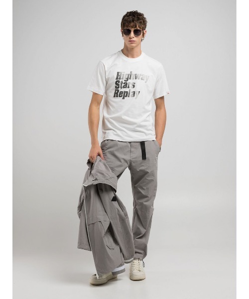 REPLAY（リプレイ）の「コットンジャ－ジープリントＴシャツ（Tシャツ/カットソー・メンズ・ホワイト/オレンジ・X-LARGE/LARGE/MEDIUM/SMALL）」の4枚目の写真