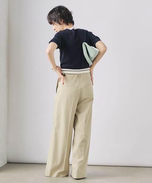 NOLLEY’S Sophi(ノーリーズソフィ)の「《アンサンブル対応》《手洗い可能》マルチファンクション総針ショートスリーブプルオーバーニット(ニット/セーター・レディース・ホワイト/ミント/ベビーピンク/ダークネイビー・38/36)」の18枚目の写真