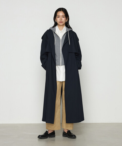 K.T KIYOKO TAKASE（キヨコタカセ）の「サイロフィルギャバ 3WAYトレンチコート（トレンチコート・レディース・ネイビー/グレイッシュベージュ/チャコール/グレー・9号/7号）」の4枚目の写真