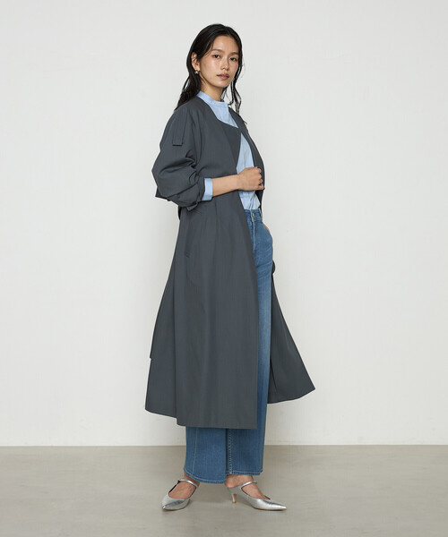 K.T KIYOKO TAKASE（キヨコタカセ）の「サイロフィルギャバ 3WAYトレンチコート（トレンチコート・レディース・ネイビー/グレイッシュベージュ/チャコール/グレー・9号/7号）」の19枚目の写真