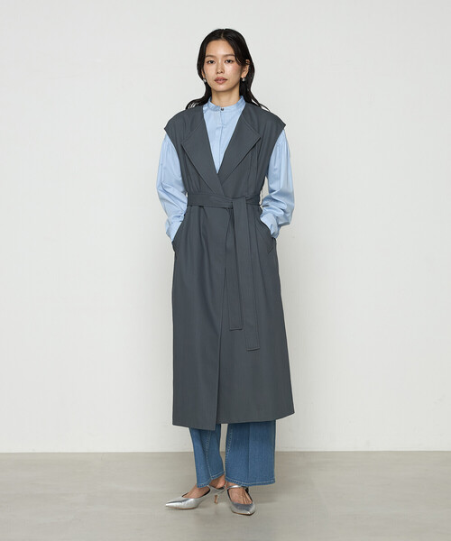 K.T KIYOKO TAKASE（キヨコタカセ）の「サイロフィルギャバ 3WAYトレンチコート（トレンチコート・レディース・ネイビー/グレイッシュベージュ/チャコール/グレー・9号/7号）」の14枚目の写真