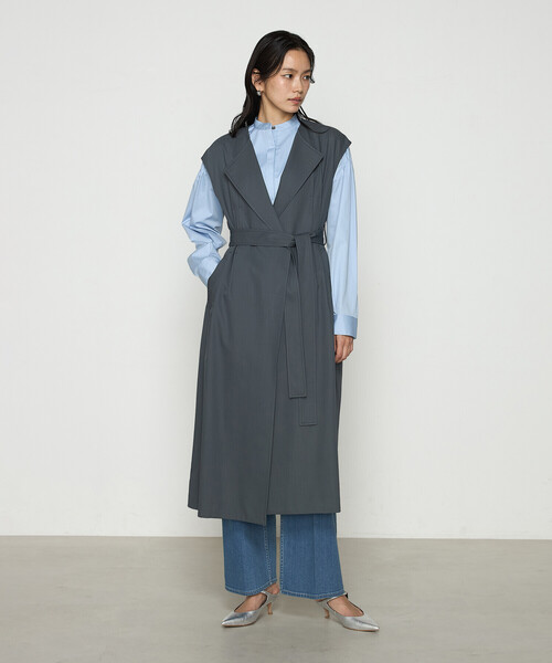 K.T KIYOKO TAKASE（キヨコタカセ）の「サイロフィルギャバ 3WAYトレンチコート（トレンチコート・レディース・ネイビー/グレイッシュベージュ/チャコール/グレー・9号/7号）」の16枚目の写真