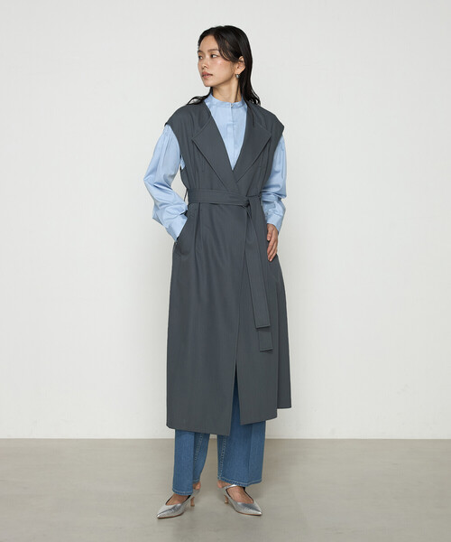 K.T KIYOKO TAKASE（キヨコタカセ）の「サイロフィルギャバ 3WAYトレンチコート（トレンチコート・レディース・ネイビー/グレイッシュベージュ/チャコール/グレー・9号/7号）」の17枚目の写真