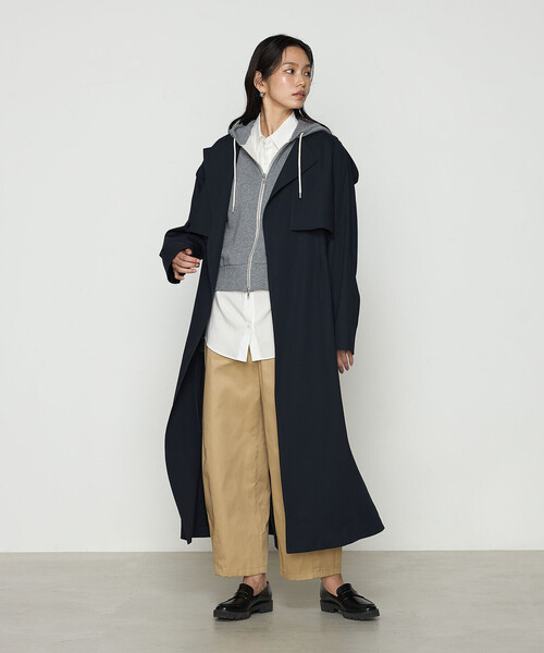 K.T KIYOKO TAKASE（キヨコタカセ）の「サイロフィルギャバ 3WAYトレンチコート（トレンチコート・レディース・ネイビー/グレイッシュベージュ/チャコール/グレー・9号/7号）」の6枚目の写真