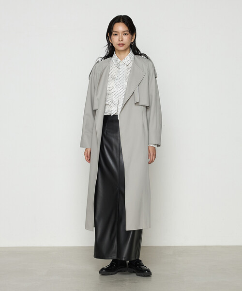 K.T KIYOKO TAKASE（キヨコタカセ）の「サイロフィルギャバ 3WAYトレンチコート（トレンチコート・レディース・ネイビー/グレイッシュベージュ/チャコール/グレー・9号/7号）」の7枚目の写真