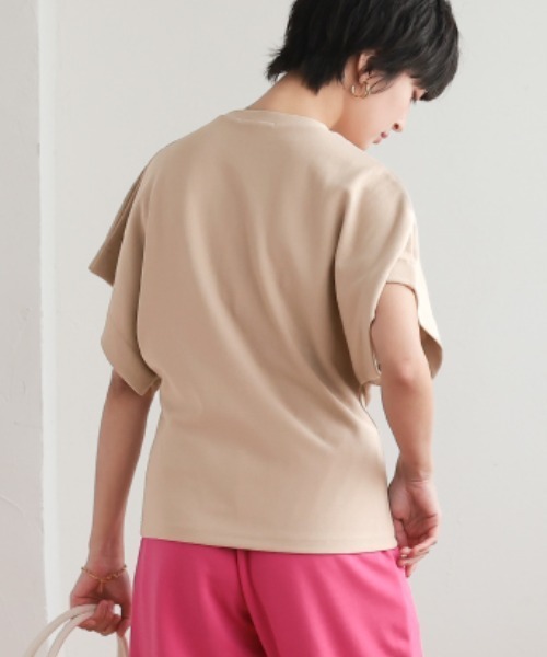 aquagarage(アクアガレージ)の「ワイドスリーブTシャツ(Tシャツ/カットソー・レディース・ブラック/ダークブラウン/ホワイト/ベージュ・L/M)」の8枚目の写真