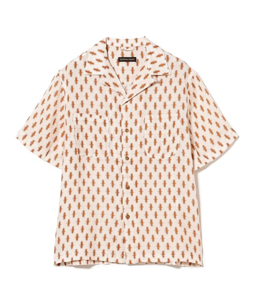East Harbour Surplus / 小紋プリント オープンカラー シャツ