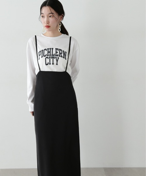 N.（N. Natural Beauty Basic）（エヌエヌナチュラルビューティーベーシック）の「ロゴロンT（Tシャツ/カットソー・レディース・オフホワイト/チャコールグレー・MEDIUM）」の12枚目の写真