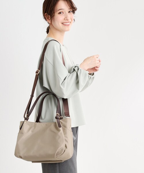 Reflect（リフレクト）の「【E‐QUALITY／しっかり収納／インナーバッグ入り／ショルダー付き】3WAYデザインバッグ（ショルダーバッグ・レディース・ネイビー系4/ベージュ系4/スモーキーグリーン系・00）」の10枚目の写真