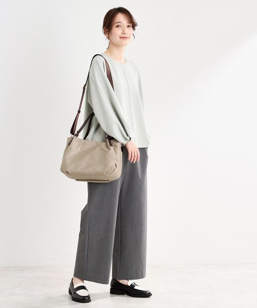 Reflect（リフレクト）の「【E‐QUALITY／しっかり収納／インナーバッグ入り／ショルダー付き】3WAYデザインバッグ（ショルダーバッグ・レディース・ネイビー系4/ベージュ系4/スモーキーグリーン系・00）」の11枚目の写真