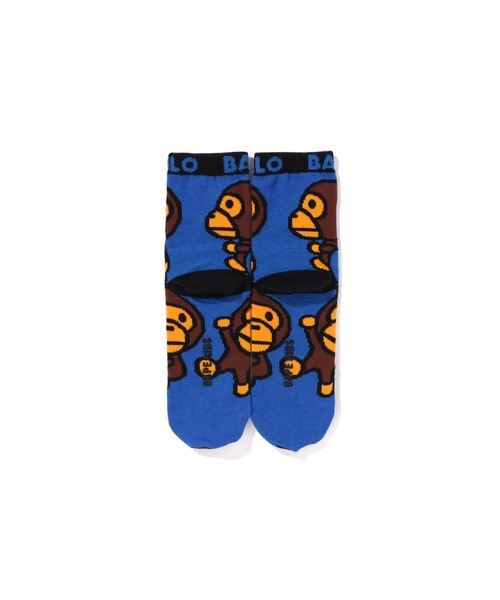 A BATHING APE(アベイシングエイプ)の「BABY MILO SOCKS(ソックス/靴下・キッズ・レッド/ブルー・LARGE/SMALL/MEDIUM)」の3枚目の写真