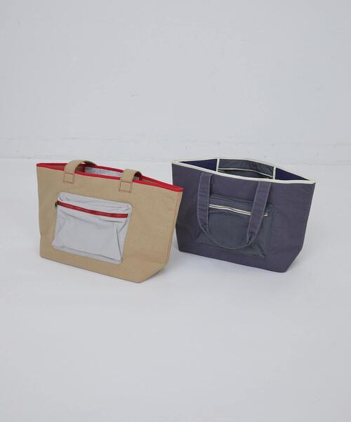 conges payes ADIEU TRISTESSE（コンジェ ペイエ アデュートリステス）の「異素材配色トート（トートバッグ・レディース・ブルーグレー/ベージュ・FREE）」の13枚目の写真