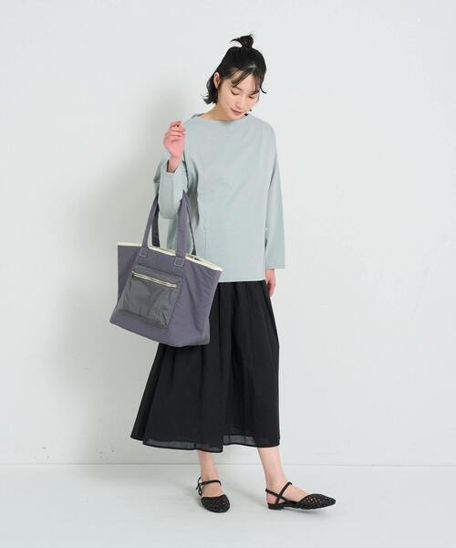 conges payes ADIEU TRISTESSE（コンジェ ペイエ アデュートリステス）の「異素材配色トート（トートバッグ・レディース・ブルーグレー/ベージュ・FREE）」の14枚目の写真