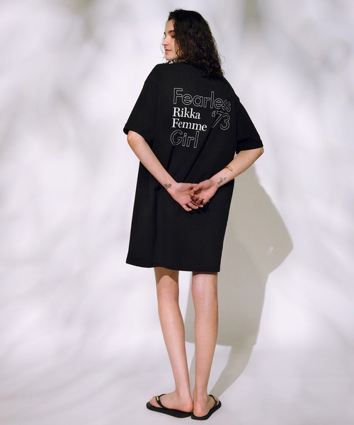 ムラサキスポーツ(ムラサキスポーツ)の「RIKKA FEMME/リッカファム Tシャツワンピース RF25SS15(ワンピース・レディース・ホワイト/ライトベージュ/ブラック・FREE)」の7枚目の写真