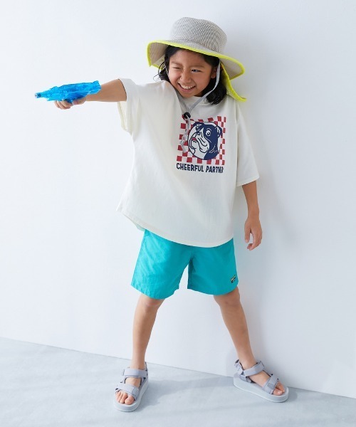 devirock（デビロック）の「気化熱でひんやり  UVカット 保冷剤も入れられる日よけ付き ハット（ハット・キッズ・グレー/ピンク/チャコール・54/56/58）」の5枚目の写真