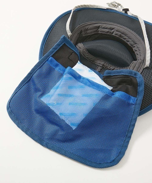 devirock（デビロック）の「気化熱でひんやり  UVカット 保冷剤も入れられる日よけ付き ハット（ハット・キッズ・グレー/ピンク/チャコール・54/56/58）」の7枚目の写真