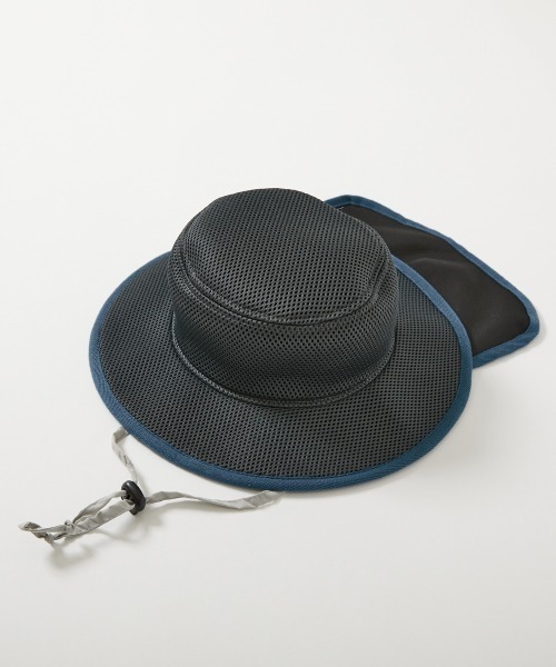 devirock（デビロック）の「気化熱でひんやり  UVカット 保冷剤も入れられる日よけ付き ハット（ハット・キッズ・グレー/ピンク/チャコール・54/56/58）」の11枚目の写真