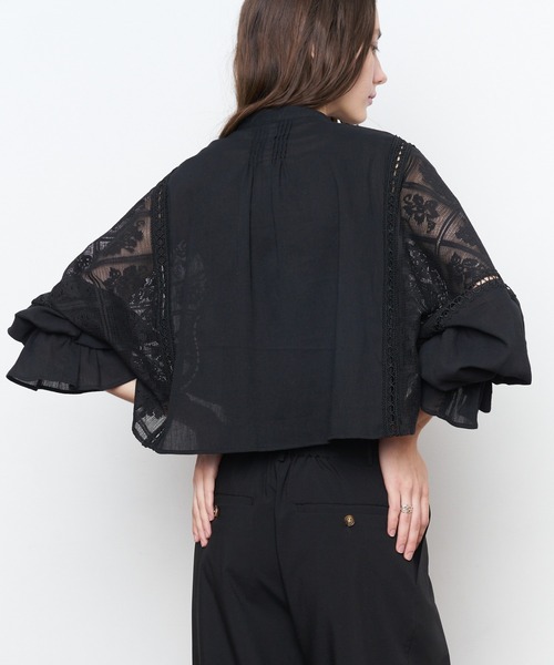 Muel Chic（ミュエルシック）の「Pam lace blouse  パムレースブラウス（シャツ/ブラウス・レディース・ホワイト/コーラルピンク/ブラック・FREE）」の10枚目の写真