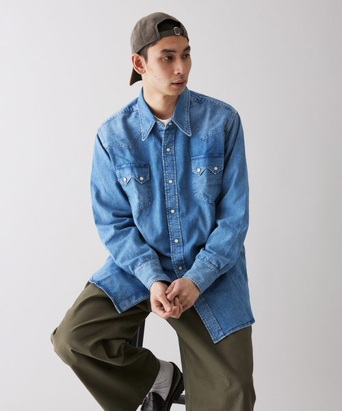 LEVI'S VINTAGE CLOTHING（リーバイスビンテージクロージング）の「LEVI'S(R) VINTAGE CLOTHING / リーバイス SHORTHORN SAWTOOTH INDIGO COSMOS（シャツ/ブラウス・メンズ・ダークブルー・X-SMALL/SMALL/MEDIUM/X-LARGE）」の6枚目の写真