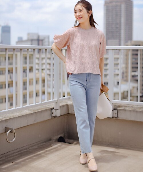 組曲（クミキョク）の「ミットデニム パンツ（デニムパンツ・レディース・ダルブルー系/サックスブルー系・S2/S1）」の6枚目の写真