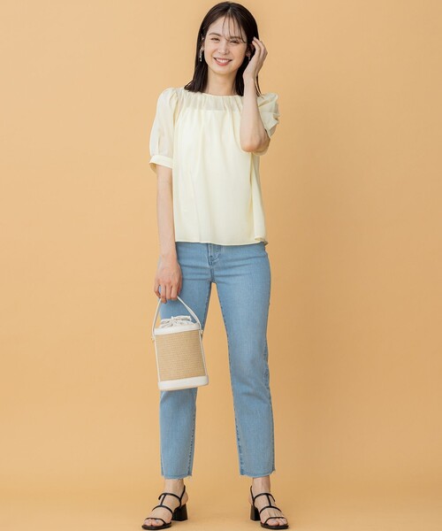 組曲（クミキョク）の「ミットデニム パンツ（デニムパンツ・レディース・ダルブルー系/サックスブルー系・S2/S1）」の22枚目の写真