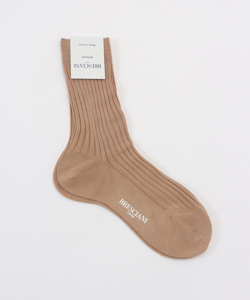 Bresciani（ブレシアニ）の「BRESCIANI ブレッシアーニ 別注リブソックス WD009UN0001（ソックス/靴下・レディース・チャコールグレー/グレー/ホワイト/ベージュ系その他/レッド/ピンク・FREE）」の4枚目の写真