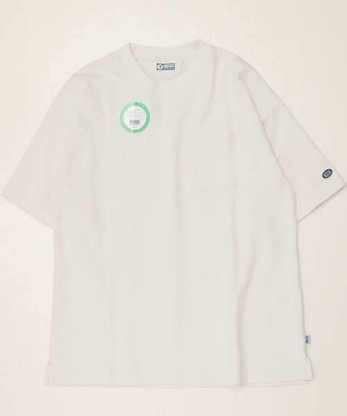 DISCUS ATHLETIC（ディスカス　アスレチック）の「【DISCUS ATHLETIC/ディスカス アスレチック】COOL MAX/クールマックス 無地/ポケット付き 半袖Tシャツ（Tシャツ/カットソー・レディース・ブラック/グレイッシュベージュ/ピンクベージュ/ホワイト/スミクロ/オートミール/ネイビー/ダークブルー・M/L/XL）」の9枚目の写真