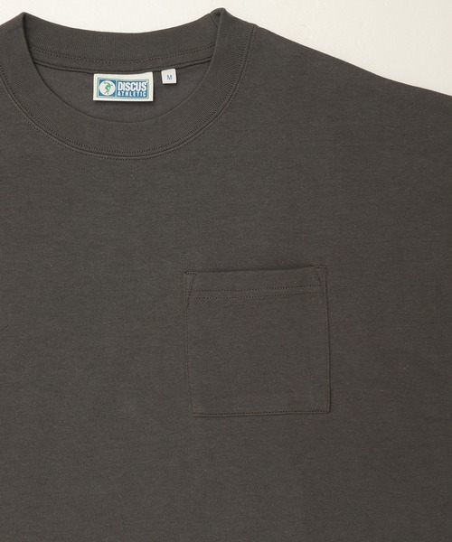 DISCUS ATHLETIC（ディスカス　アスレチック）の「【DISCUS ATHLETIC/ディスカス アスレチック】COOL MAX/クールマックス 無地/ポケット付き 半袖Tシャツ（Tシャツ/カットソー・レディース・ブラック/グレイッシュベージュ/ピンクベージュ/ホワイト/スミクロ/オートミール/ネイビー/ダークブルー・M/L/XL）」の22枚目の写真