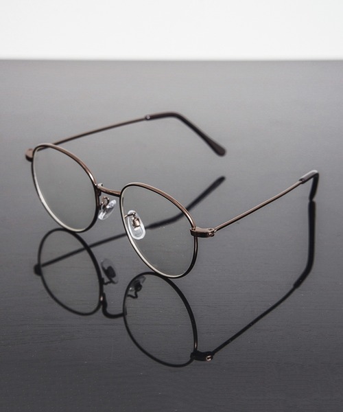 Revo.（レボ）の「BOSTON CLEAR LENS GLASSES / メタルフレーム ボストン型 メガネ 伊達メガネ クリアレンズ UVカット（メガネ・レディース・ブラウン/ブラック/シルバー・FREE）」の3枚目の写真