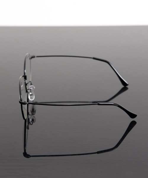 Revo.（レボ）の「BOSTON CLEAR LENS GLASSES / メタルフレーム ボストン型 メガネ 伊達メガネ クリアレンズ UVカット（メガネ・レディース・ブラウン/ブラック/シルバー・FREE）」の5枚目の写真