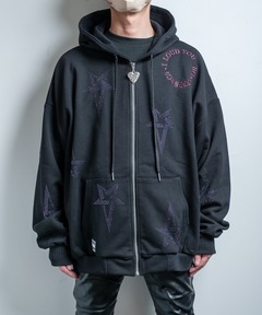 UNISEX》Different Material Docking Prime-Over Zip Blouson/異