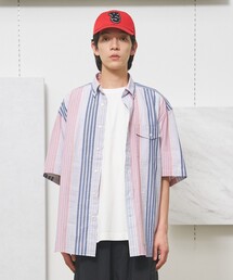 【UNISEX】ランダムストライプ シャツ